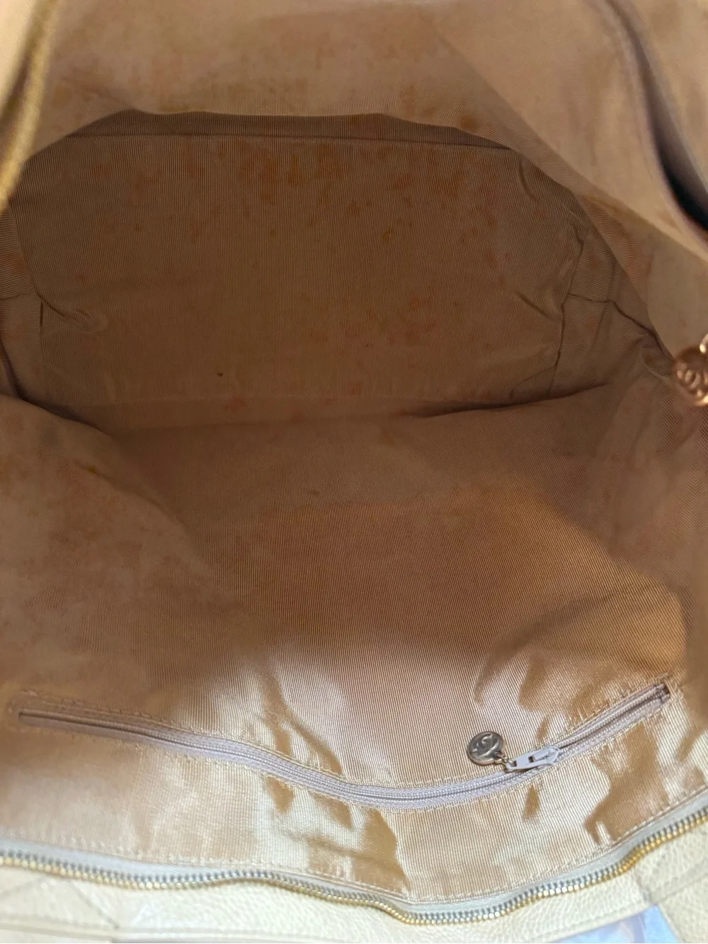 Chanel Caviar Leather CC Tote Bag Gold Hardware Vintage Shoulder Shopper - Picture 13 of 16
